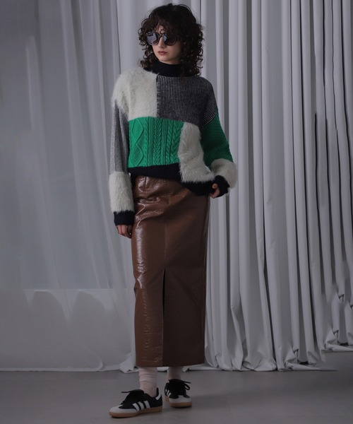 ROSE BUD（ローズバッド） ニット セーター ブロッキングニット