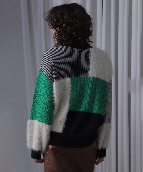 ROSE BUD（ローズバッド） ニット セーター ブロッキングニット