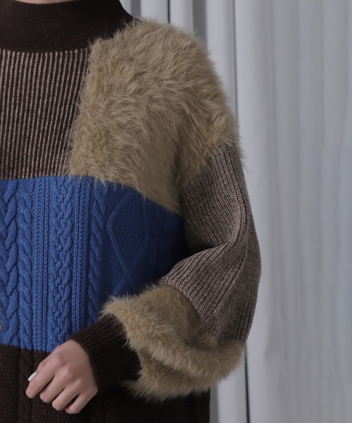 ROSE BUD♡ブロッキングニット 楽天市場】ブロッキングニット／ローズバッド（ROSE BUD） : 丸井