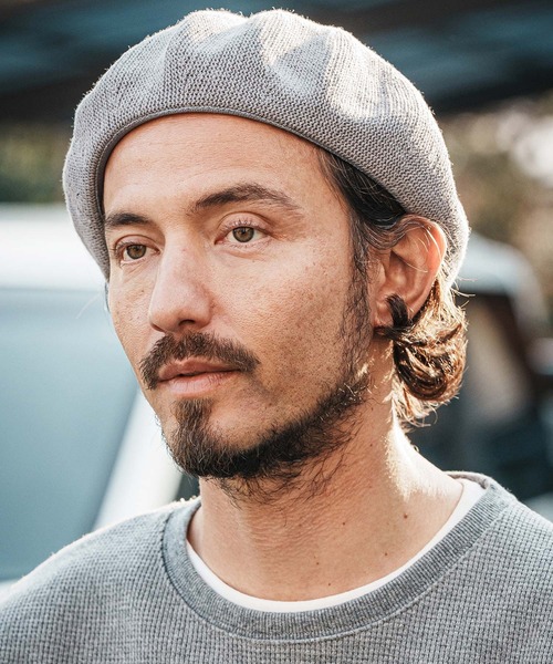 CAMBIO 帽子 ベレー帽 mko12590-Seamless Thermo Beret メンズ