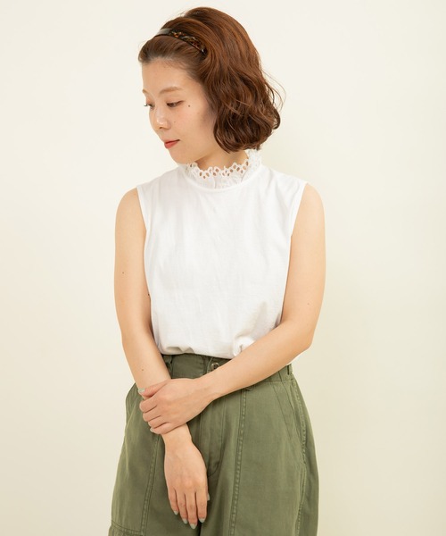CHILDWOMAN カットレースノースリーブオールインワン CHILDWOMAN カットレースノースリーブオールインワン