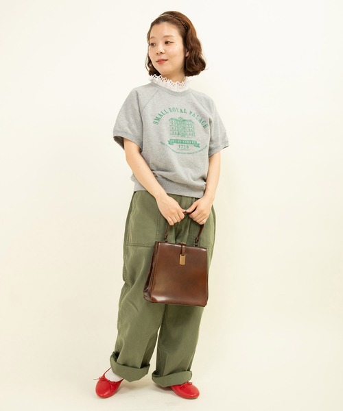 tシャツ 30/-天竺 レース襟ノースリインナー レディース Dot＆Stripes CHILD WOMAN tシャツ 30/-天竺 レース襟ノースリ