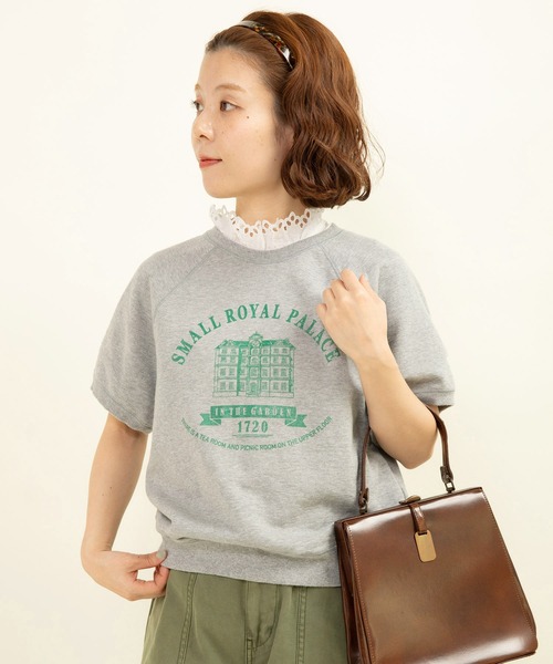 Dot＆Stripes CHILD WOMAN tシャツ 30/-天竺 レース襟ノースリ