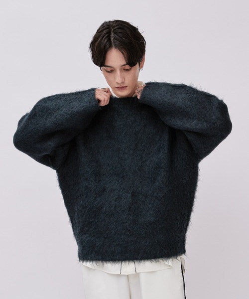 「Lui's」 長袖ニット M ブラック メンズ_画像8