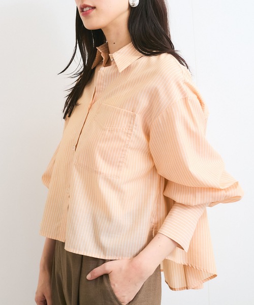 VIS（ビス） ブラウス シャツ 「防シワ/接触冷感/洗える」ボリューム