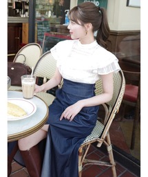ワンピース シアーチェックラッフルフリル半袖ワンピース｜ZOZOTOWN Yahoo!店
