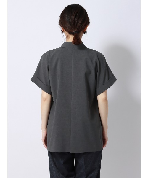ブラウス シャツ ダブルラッセルボレロジャケット レディース BACK NUMBER ブラウス シャツ 「BACK NUMBER」ダブルポケット