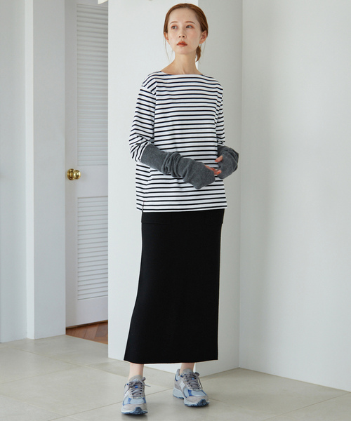 「SLOBE IENA」 ニットスカート 38 グレー レディース_画像3