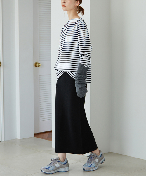 「SLOBE IENA」 ニットスカート 38 グレー レディース_画像5