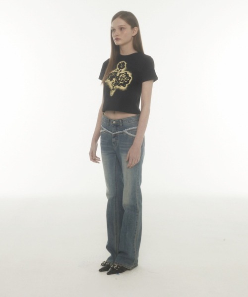 tシャツ Midnight Move／FL CROP  T レディース MIDNIGHT move tシャツ Midnight Move／FL CROP T レディース