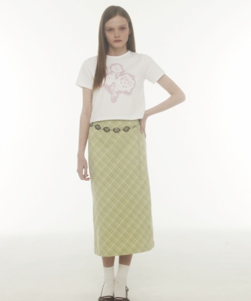 【MIDNIGHT MOVE】 fl crop t / 追跡付 MIDNIGHT move tシャツ Midnight Move/FL CROP T レディース