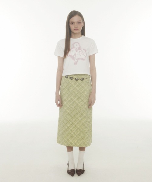 【MIDNIGHT MOVE】 fl crop t / 追跡付 MIDNIGHT move tシャツ Midnight Move／FL CROP T レディース