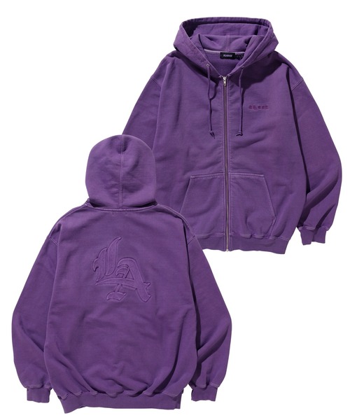 XLARGE ジップアップパーカー 黒・紫