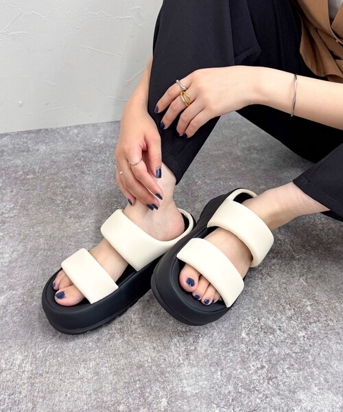 【美品】MOHI/モヒ ポインテッドシューズ 37サイズ MOHI 撥水ストラップフラットシューズ（その他シューズ）｜MOHI