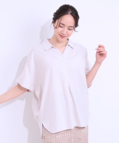 SHOO・LA・RUE（シューラルー） リネンシャツ ブラウス シャツ 夏 「S