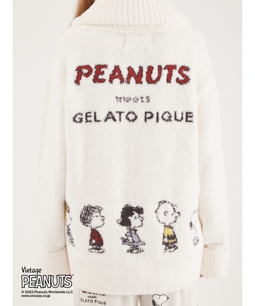 gelato pique 「gelato pique」 ニットカーディガン「PEANUTS