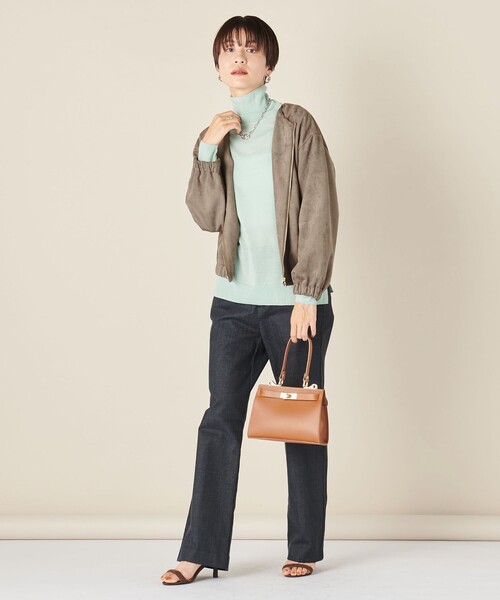 NOLLEY'S ジップアップブルゾン　ノーリーズ NOLLEY'S 「NOLLEY'S」 ジップアップブルゾン 36 ブラウン