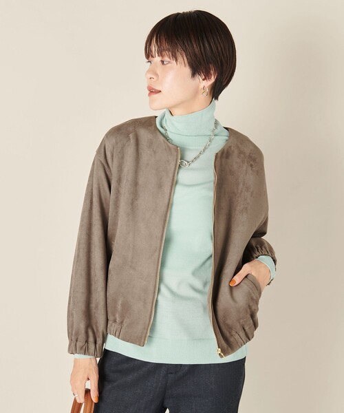 NOLLEY'S ジップアップブルゾン ノーリーズ NOLLEY'S 「NOLLEY'S」 ジップアップブルゾン 36 ブラウン