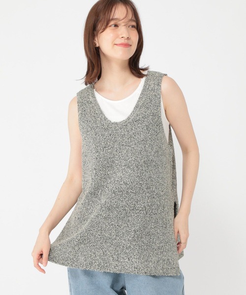 ベスト ジレ コンパクトベスト レディース UNITED ARROWS ベスト ジレ COMFY Vノーカラー -吸水速乾 UV