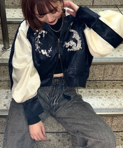 JEANASIS 「JEANASIS」 ジップアップブルゾン FREE ネイビー JEANASIS 「JEANASIS」 ジップアップブルゾン FREE ネイビー