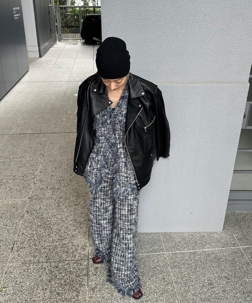 パンツ TWEED FRINGE KNIT PANTS レディース TWEED FRINGE パンツ