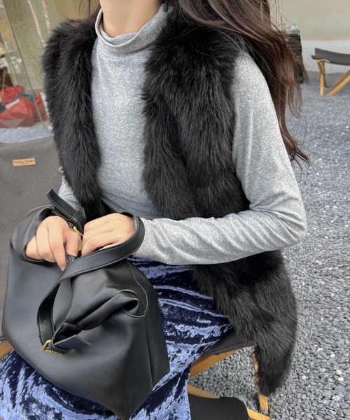 「ECLIN」 ベスト FREE ベージュ レディース_画像4