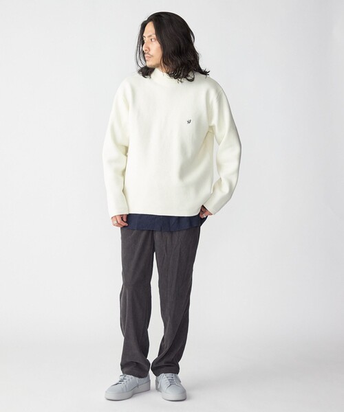 「SHIPS」 長袖ニット SMALL グリーン メンズ