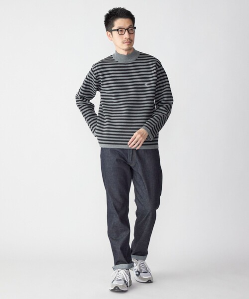 「SHIPS」 長袖ニット SMALL グリーン メンズ