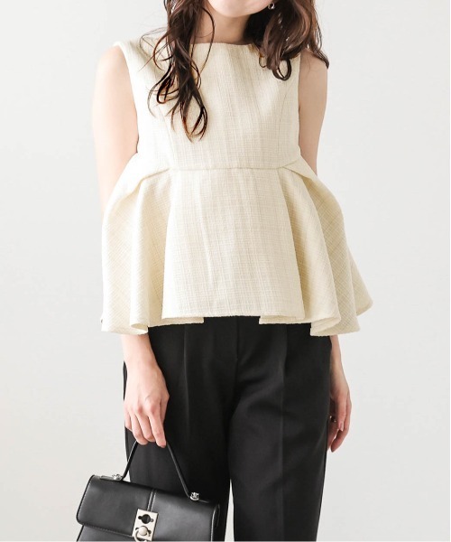 【美品】Lajour ペプラムトップス 日本製 Lajour｜【日本製】ペプラムトップス | Rakuten Fashion(楽天