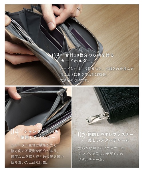 GUIONNET（ギオネ） 長財布 財布 GUIONNET TINY TILE SAFFIANO