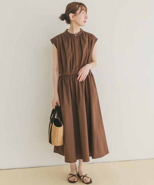 ITEMS URBANRESEARCH ワンピース ノースリーブタックギャザー