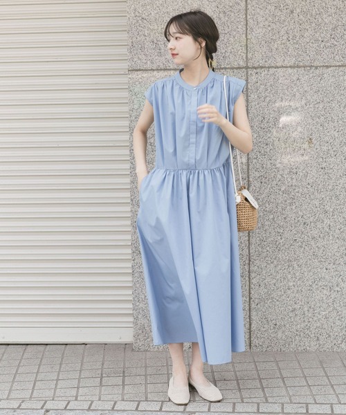 ITEMS URBANRESEARCH ワンピース ノースリーブタックギャザー