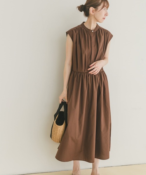 ITEMS URBANRESEARCH ワンピース ノースリーブタックギャザー
