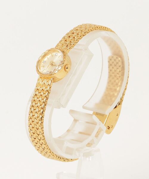 agete ゴールド 時計 agete - 【電池交換済】agete アガット 腕時計 0.08ct ダイヤ