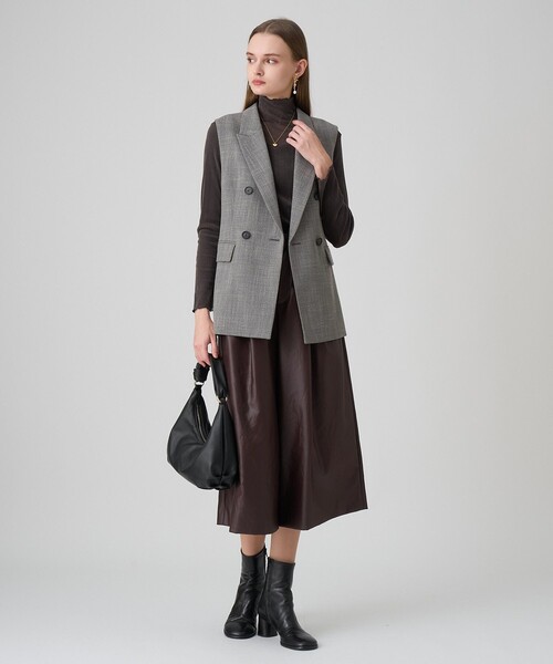 ANAYI（アナイ） tシャツ チュールフロッキータートル プルオーバー