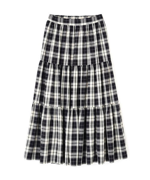 PROPORTION BODY DRESSING スカート チェック柄ティアードスカート