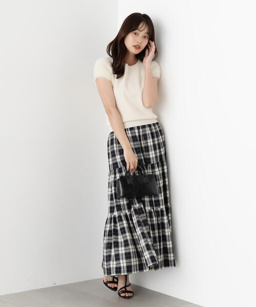 PROPORTION BODY DRESSING スカート チェック柄ティアード