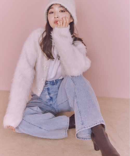 「SNIDEL」 加工デニムパンツ 0 グレー レディース