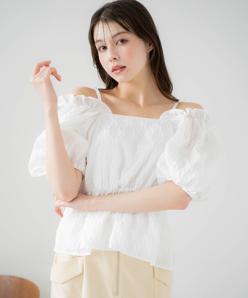 「NOELA」 半袖ブラウス フリー イエロー レディース_画像3