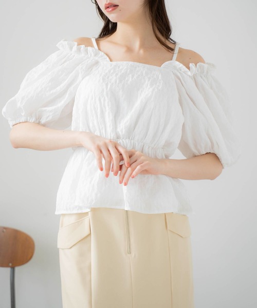 「NOELA」 半袖ブラウス フリー イエロー レディース_画像4