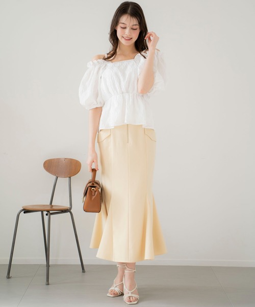 「NOELA」 半袖ブラウス フリー イエロー レディース_画像7