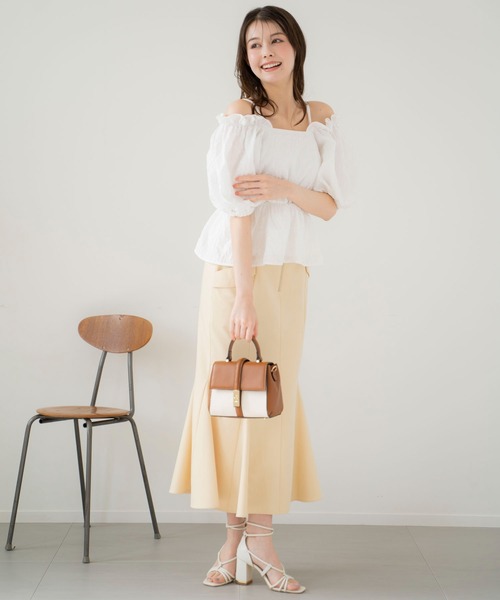 「NOELA」 半袖ブラウス フリー イエロー レディース_画像8