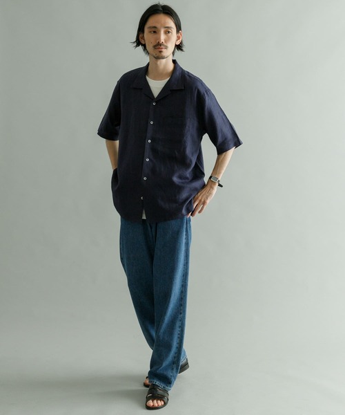 「URBAN RESEARCH」 半袖シャツ LARGE ブラック メンズ_画像5