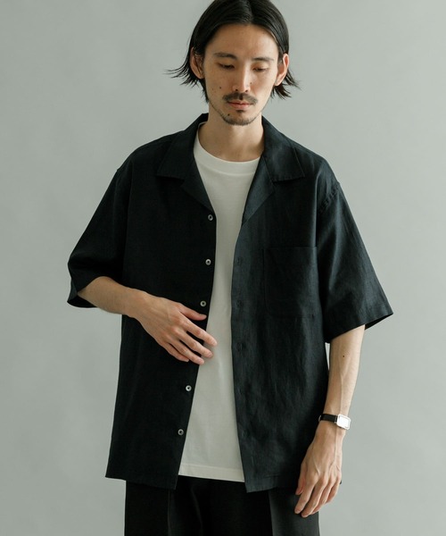 「URBAN RESEARCH」 半袖シャツ LARGE ブラック メンズ_画像8