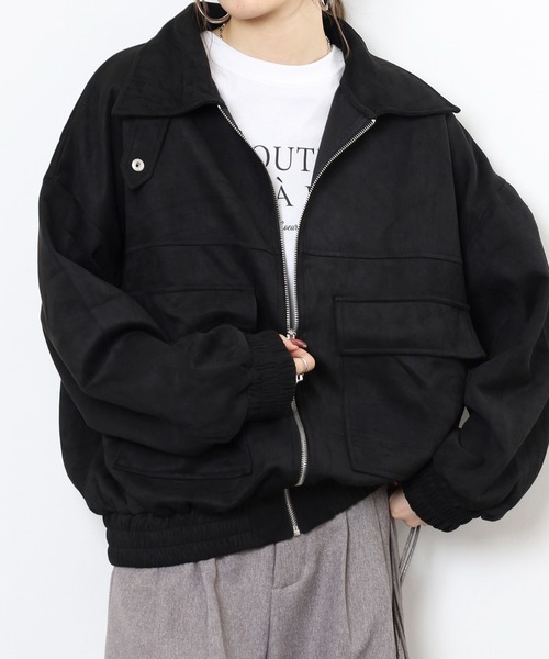 ジャケット・アウター may mitis（ミティス） ブルゾン アウター スエードポンチフライト