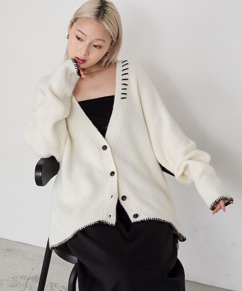 forksy.（フォルクシー） カーディガン 「forksy.」ハンドステッチ