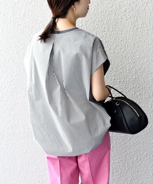 「SHIPS」 半袖カットソー - ネイビー レディース_画像4