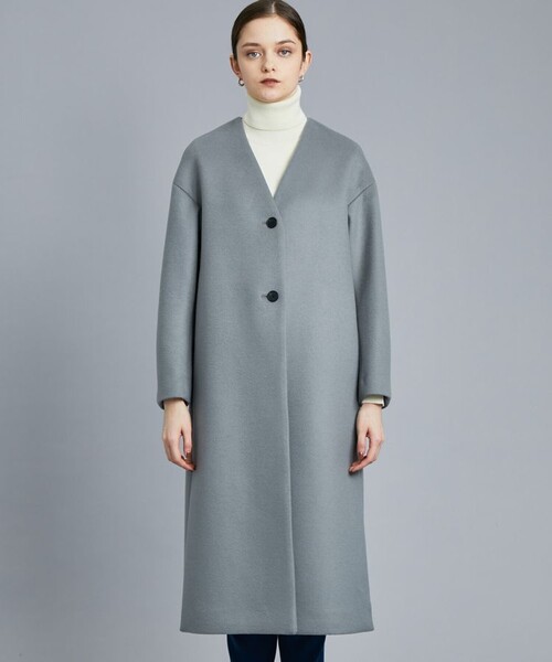 「CITY」 ノーカラーコート 1 ピンク レディース_画像5