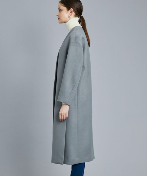 「CITY」 ノーカラーコート 1 ピンク レディース_画像6