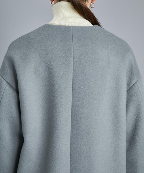 「CITY」 ノーカラーコート 1 ピンク レディース_画像8